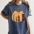 Fall Book Pumpkin Halloween Teacher Librarian Thanksgiving Women's Comfort Colors T-Shirt Denim Fall Book Pumpkin Halloween Teacher Librarian Thanksgiving Women's Comfort Colors T-Shirt Denim