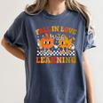 Fall In Love With Learning Autumn Pumpkin Fall Teacher Kids Women's Comfort Colors T-Shirt Denim Fall In Love With Learning Autumn Pumpkin Fall Teacher Kids Women's Comfort Colors T-Shirt Denim