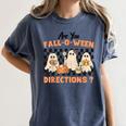 Are You Fall-O-Ween Directions Halloween Ghost Fall Teacher Women's Comfort Colors T-Shirt Denim