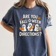 Are You Fall O Ween Directions Halloween Teacher Ghosts Women's Comfort Colors T-Shirt Denim Are You Fall O Ween Directions Halloween Teacher Ghosts Women's Comfort Colors T-Shirt Denim