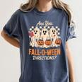 Are You Fall O Ween Directions Teacher Halloween Boo Ghost Women's Comfort Colors T-Shirt Denim
