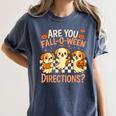 Are You Fall O Ween Directions Teacher Halloween Dog Ghost Women's Comfort Colors T-Shirt Denim Are You Fall O Ween Directions Teacher Halloween Dog Ghost Women's Comfort Colors T-Shirt Denim