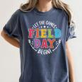 Field Day 2024 Let The Games Begin Teacher Kids Girls Boys Women's Comfort Colors T-Shirt Denim