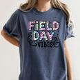 Field Day Vibes For Teacher Kids Happy Field Day 2025 Women's Comfort Colors T-Shirt Denim Field Day Vibes For Teacher Kids Happy Field Day 2025 Women's Comfort Colors T-Shirt Denim