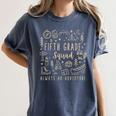 Fifth Grade Squad Adventure Camping 5th Grade Teacher Kids Women's Comfort Colors T-Shirt Denim