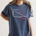 Find X Math Teacher Graphic Sarcastic Novelty Dad Joke Women's Comfort Colors T-Shirt Denim Find X Math Teacher Graphic Sarcastic Novelty Dad Joke Women's Comfort Colors T-Shirt Denim