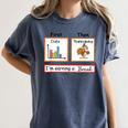 First Data Then Thanksgiving Im Earning A Break Sped Teacher Women's Comfort Colors T-Shirt Denim