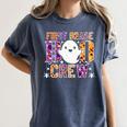 First Grade Boo Crew Teacher Student Halloween Costume Women's Comfort Colors T-Shirt Denim First Grade Boo Crew Teacher Student Halloween Costume Women's Comfort Colors T-Shirt Denim