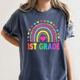 First Grade Rainbow Girls Boys Teacher Team 1st Grade Squad Women's Comfort Colors T-Shirt Denim