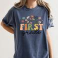 First Grade Teacher Wildflower Back To School Floral Outfits Women's Comfort Colors T-Shirt Denim First Grade Teacher Wildflower Back To School Floral Outfits Women's Comfort Colors T-Shirt Denim