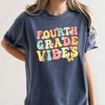Fourth Grade Vibes Hello Team 4th Grade Teacher Kids Retro Women's Comfort Colors T-Shirt Denim
