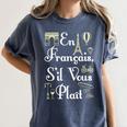 French Teacher En Francais S'Il Vous Plait End Of Year Women's Comfort Colors T-Shirt Denim French Teacher En Francais S'Il Vous Plait End Of Year Women's Comfort Colors T-Shirt Denim