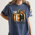 Fun Fall Book Lover Cute Teacher Student Halloween Women's Comfort Colors T-Shirt Denim