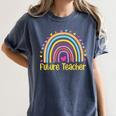 Future Teacher Rainbow Women's Comfort Colors T-Shirt Denim