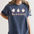 Ghost Ballet Dancer Halloween Dance Teacher Pas De Boo-Rée Women's Comfort Colors T-Shirt Denim Ghost Ballet Dancer Halloween Dance Teacher Pas De Boo-Rée Women's Comfort Colors T-Shirt Denim
