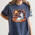 Ghost Book Reading Halloween Books Lover Teacher Women's Comfort Colors T-Shirt Denim Ghost Book Reading Halloween Books Lover Teacher Women's Comfort Colors T-Shirt Denim