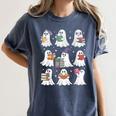 Ghost Reading Teacher Halloween Costume Librarian Book Lover Women's Comfort Colors T-Shirt Denim Ghost Reading Teacher Halloween Costume Librarian Book Lover Women's Comfort Colors T-Shirt Denim