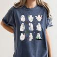 Ghost Science Teacher Chemistry Laboratory Halloween Costume Women's Comfort Colors T-Shirt Denim Ghost Science Teacher Chemistry Laboratory Halloween Costume Women's Comfort Colors T-Shirt Denim