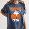 Girl Toddler Boo Crew Daycare Teacher Halloween Party Women's Comfort Colors T-Shirt Denim