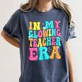 In My Glowing Teacher Era Groovy Colorful Bright Women's Comfort Colors T-Shirt Denim In My Glowing Teacher Era Groovy Colorful Bright Women's Comfort Colors T-Shirt Denim