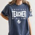 Greatest Teacher Of All Time Teachers Day 1 Teacher Goat Women's Comfort Colors T-Shirt Denim Greatest Teacher Of All Time Teachers Day 1 Teacher Goat Women's Comfort Colors T-Shirt Denim
