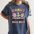 Groovy Donut Stress Just Do Your Best Testing Day Teachers Women's Comfort Colors T-Shirt Denim Groovy Donut Stress Just Do Your Best Testing Day Teachers Women's Comfort Colors T-Shirt Denim