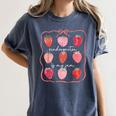 Groovy Kindergarten Is My Jam Strawberry Kinder Team Teacher Women's Comfort Colors T-Shirt Denim