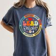 Groovy Lead Teacher Appreciation Back To School Women's Comfort Colors T-Shirt Denim Groovy Lead Teacher Appreciation Back To School Women's Comfort Colors T-Shirt Denim