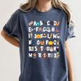 Halloween Alphabet ABCs Learning Kindergarten Teacher Men Women Kids Women's Comfort Colors T-Shirt Denim Halloween Alphabet ABCs Learning Kindergarten Teacher Men Women Kids Women's Comfort Colors T-Shirt Denim