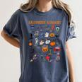 Halloween Alphabet ABCs Learning Kindergarten Teacher Women's Comfort Colors T-Shirt Denim