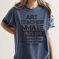 Halloween Art Teacher Prisoner Costume Women's Comfort Colors T-Shirt Denim Halloween Art Teacher Prisoner Costume Women's Comfort Colors T-Shirt Denim