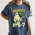 Halloween Costume Haunted By 67 Ghost Math Teacher Professor Women's Comfort Colors T-Shirt Denim Halloween Costume Haunted By 67 Ghost Math Teacher Professor Women's Comfort Colors T-Shirt Denim