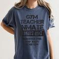 Halloween Gym Teacher Prisoner Costume Women's Comfort Colors T-Shirt Denim Halloween Gym Teacher Prisoner Costume Women's Comfort Colors T-Shirt Denim