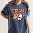 Halloween Medical Lab Science Microbiology Scientist Teacher Men Women Women's Comfort Colors T-Shirt Denim