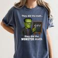 Halloween Monster Math Pun Teacher Humor Women's Comfort Colors T-Shirt Denim Halloween Monster Math Pun Teacher Humor Women's Comfort Colors T-Shirt Denim