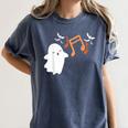 Halloween Music Note Ghost Teacher Fall Musical Instrument Women's Comfort Colors T-Shirt Denim Halloween Music Note Ghost Teacher Fall Musical Instrument Women's Comfort Colors T-Shirt Denim