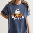 Halloween PE Teacher Ghosts Pumpkins Sports Lover Women's Comfort Colors T-Shirt Denim