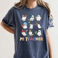 Halloween PE Teacher Spooky Physical Education Teacher Women's Comfort Colors T-Shirt Denim