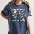 Halloween There's Room On My Broom For You Too Teacher Women's Comfort Colors T-Shirt Denim