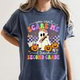 Halloween Teacher You Can't Scare Me I Teach Second Grade Women's Comfort Colors T-Shirt Denim