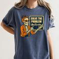 Halloween Teacher Six Seven Meme 6 7 Skeleton Spooky Costume Women's Comfort Colors T-Shirt Denim