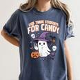 Halloween Teacher Trade Students For Candy Costume Women Women's Comfort Colors T-Shirt Denim