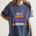 Halloween Teachers This Is My Tired Teacher Costume Women's Comfort Colors T-Shirt Denim