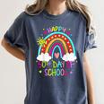 Happy 50th Days Of School Rainbow Teacher 50 Days Smarter Women's Comfort Colors T-Shirt Denim Happy 50th Days Of School Rainbow Teacher 50 Days Smarter Women's Comfort Colors T-Shirt Denim