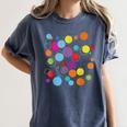 Happy Dot Day Colorful Polka Dot Art Teacher Student Kids Women's Comfort Colors T-Shirt Denim