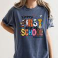 Happy First Day Of School PE Teacher Life Back To School Women's Comfort Colors T-Shirt Denim