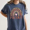Happy Fri-Yay Friday Lovers Fun Teacher Leopard Rainbow Men Women Girls Kids Women's Comfort Colors T-Shirt Denim Happy Fri-Yay Friday Lovers Fun Teacher Leopard Rainbow Men Women Girls Kids Women's Comfort Colors T-Shirt Denim