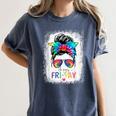 Happy Fri-Yay Friday Teacher Life Happy Friday Women's Comfort Colors T-Shirt Denim Happy Fri-Yay Friday Teacher Life Happy Friday Women's Comfort Colors T-Shirt Denim