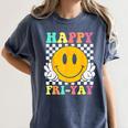Happy Fri-Yay Teacher Friday Weekend School Women's Comfort Colors T-Shirt Denim