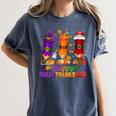 Happy Hallothanksmas Halloween Thanksgiving Pencils Teachers Women's Comfort Colors T-Shirt Denim Happy Hallothanksmas Halloween Thanksgiving Pencils Teachers Women's Comfort Colors T-Shirt Denim